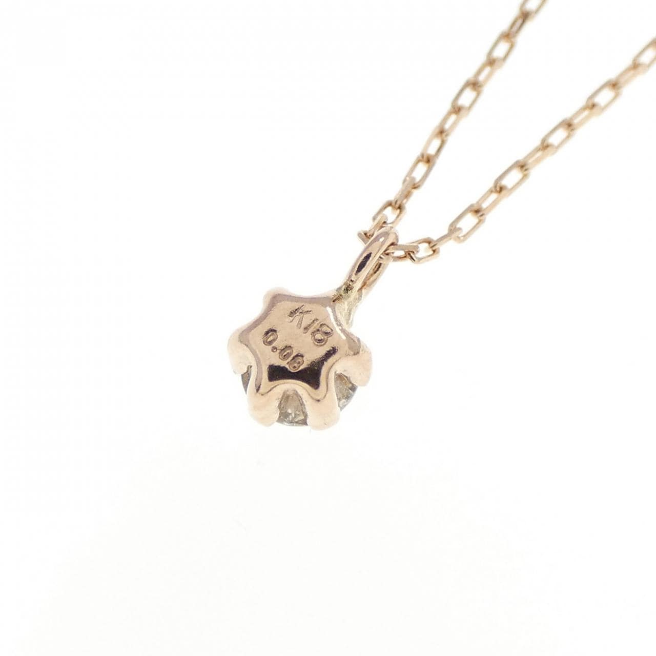 K18PG/K10PG ダイヤモンド ネックレス 0.08CT
