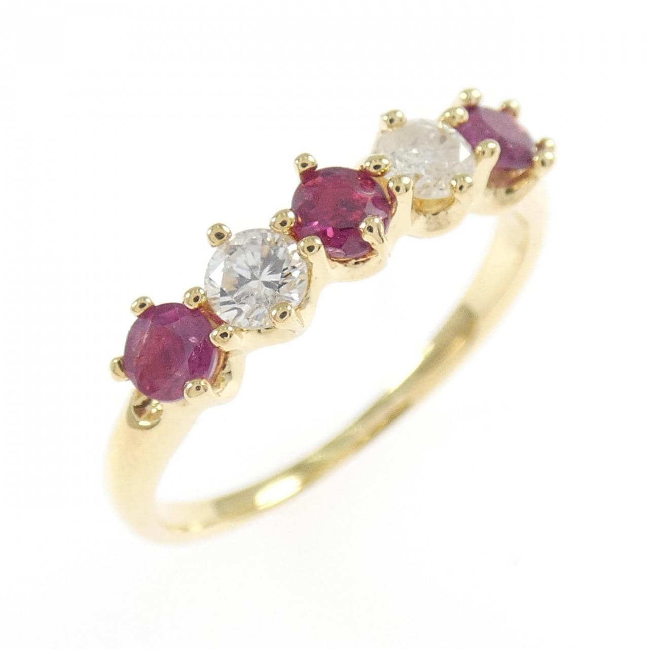 K18YG ルビー リング 0.38CT