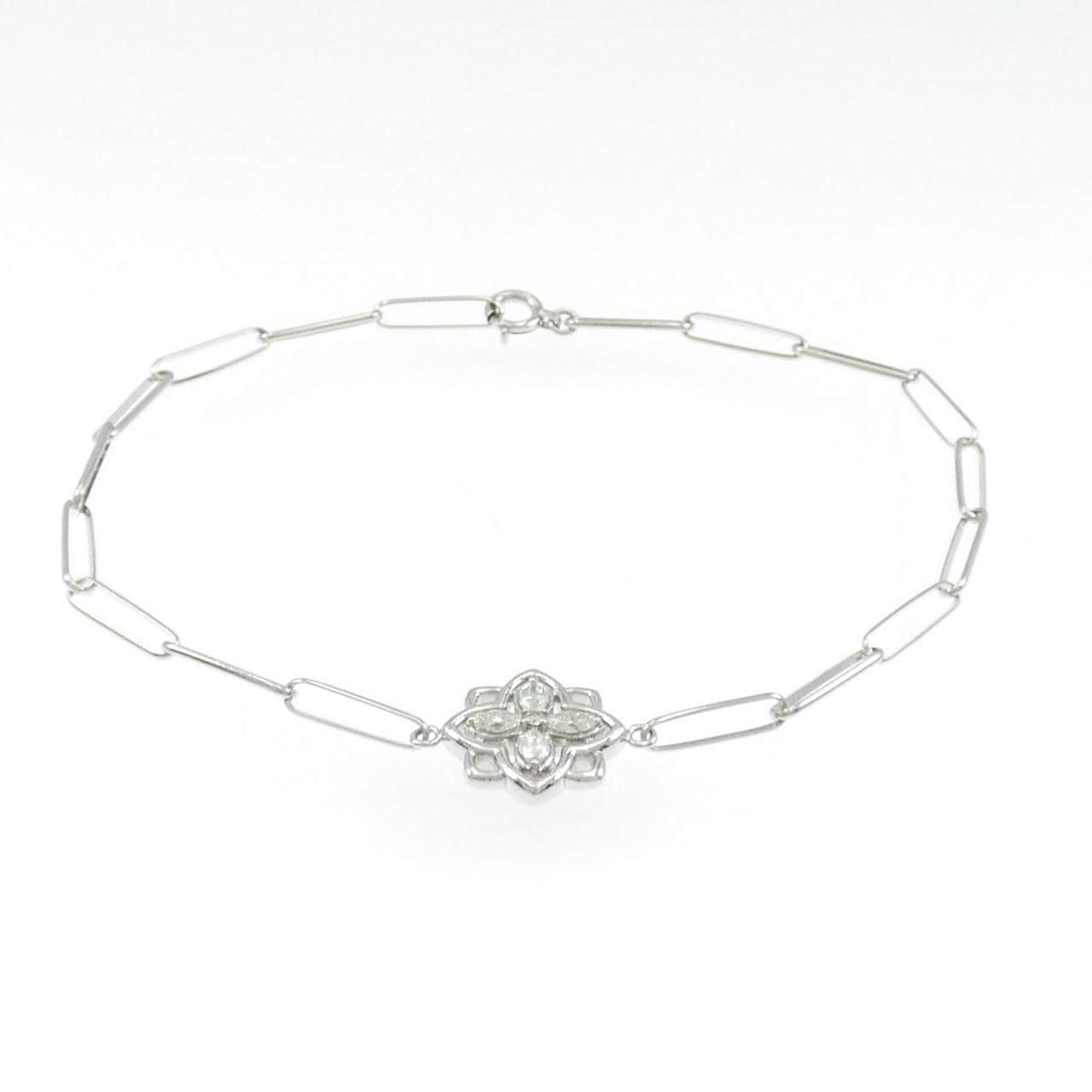 [新品] PT900 花形钻石手链 0.22CT