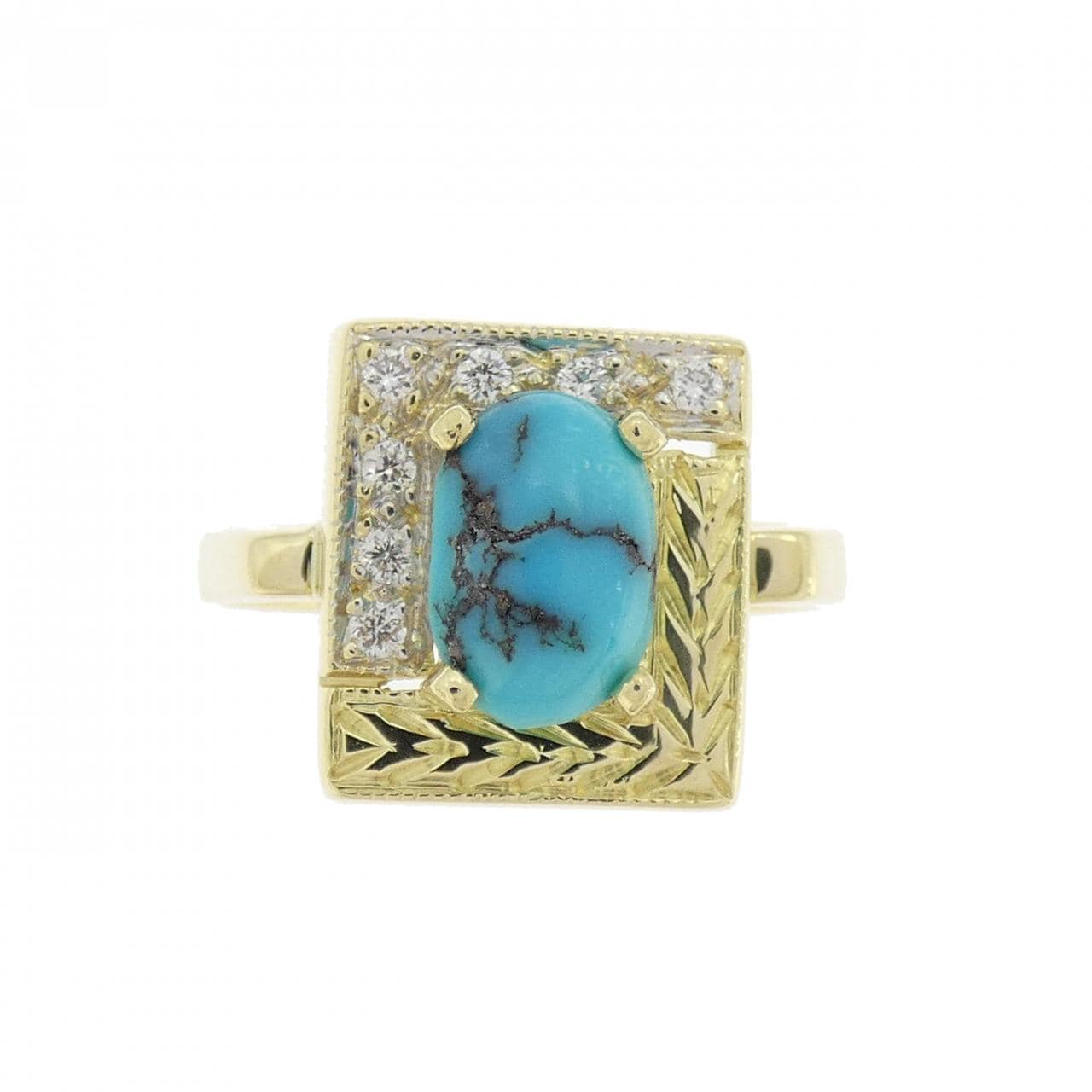 18KYG/18KWG Turquoise Ring