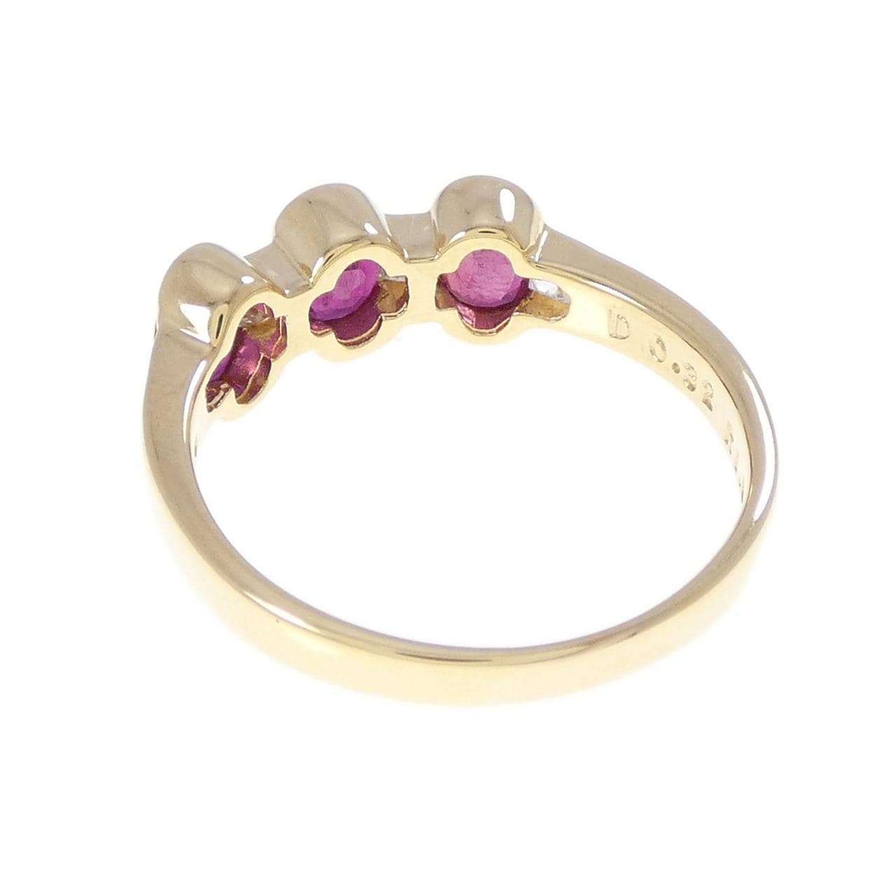 K18YG ルビー リング 1.61CT