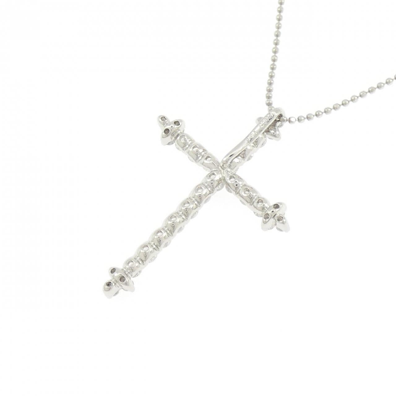 PT900/PT850 クロス ダイヤモンド ネックレス 1.00CT