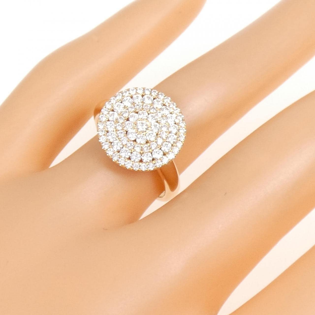 750PG パヴェ ダイヤモンド リング 0.85CT