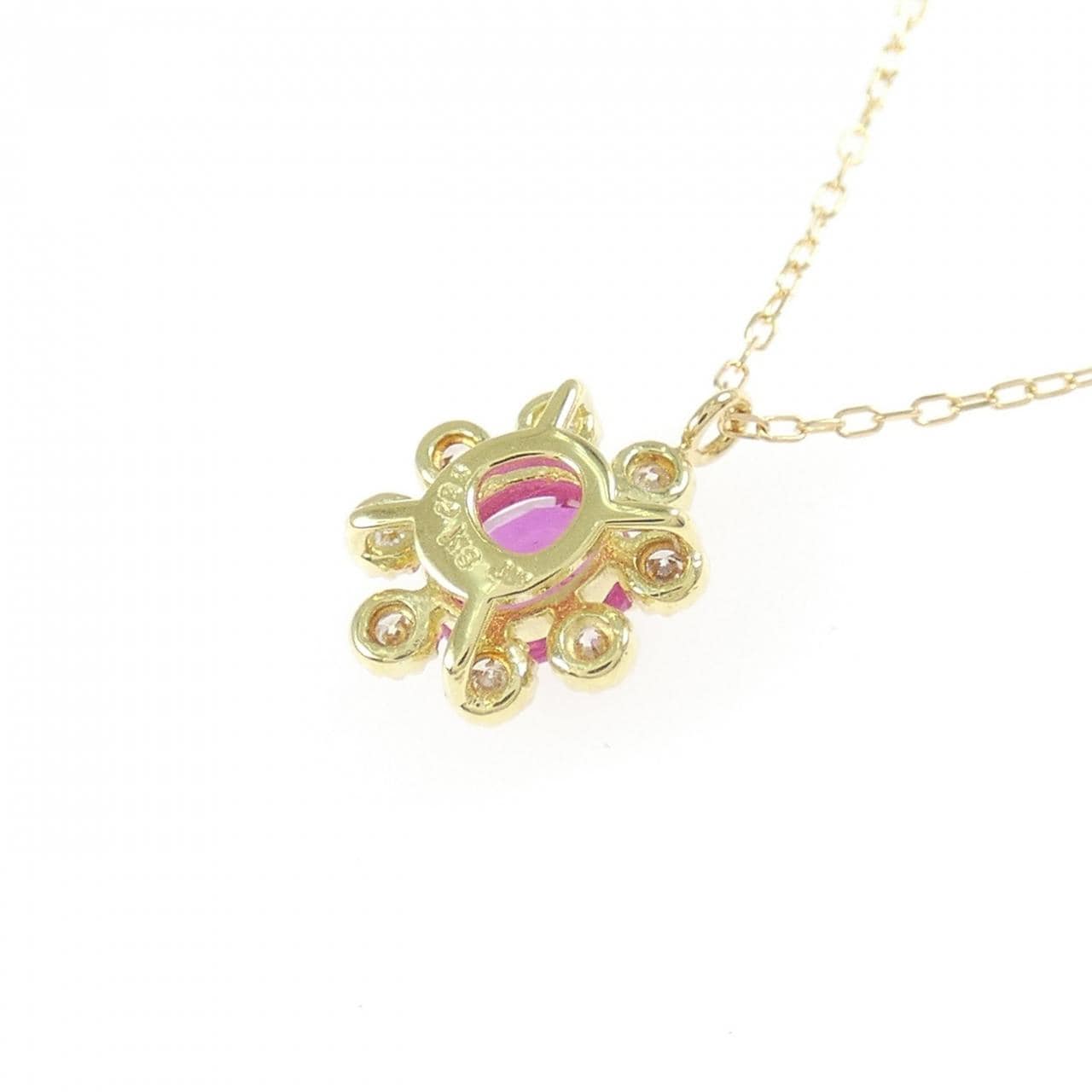K18YG ルビー ネックレス 0.52CT