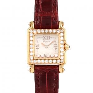 【ノーメンテナンス特価】ショパール ハッピースポーツスクエア YG/D･5P 27/6850-20/11 YG クォーツ