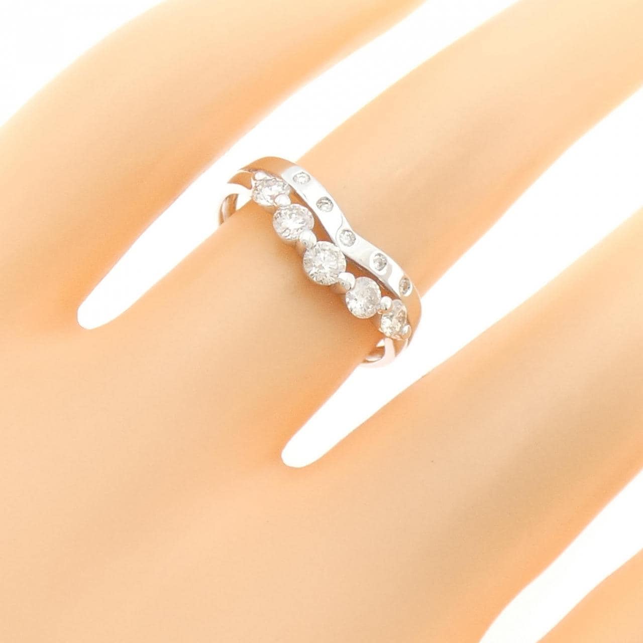 K18WG ダイヤモンド リング 0.50CT