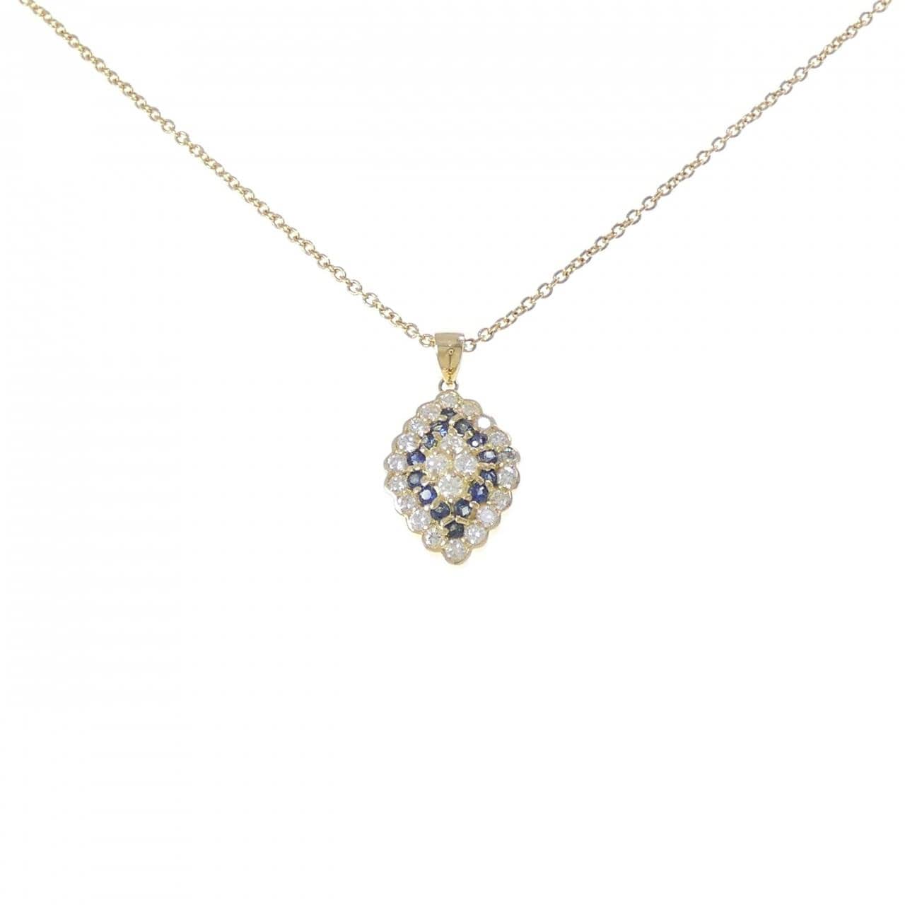 K18YG サファイヤ ネックレス 0.43CT