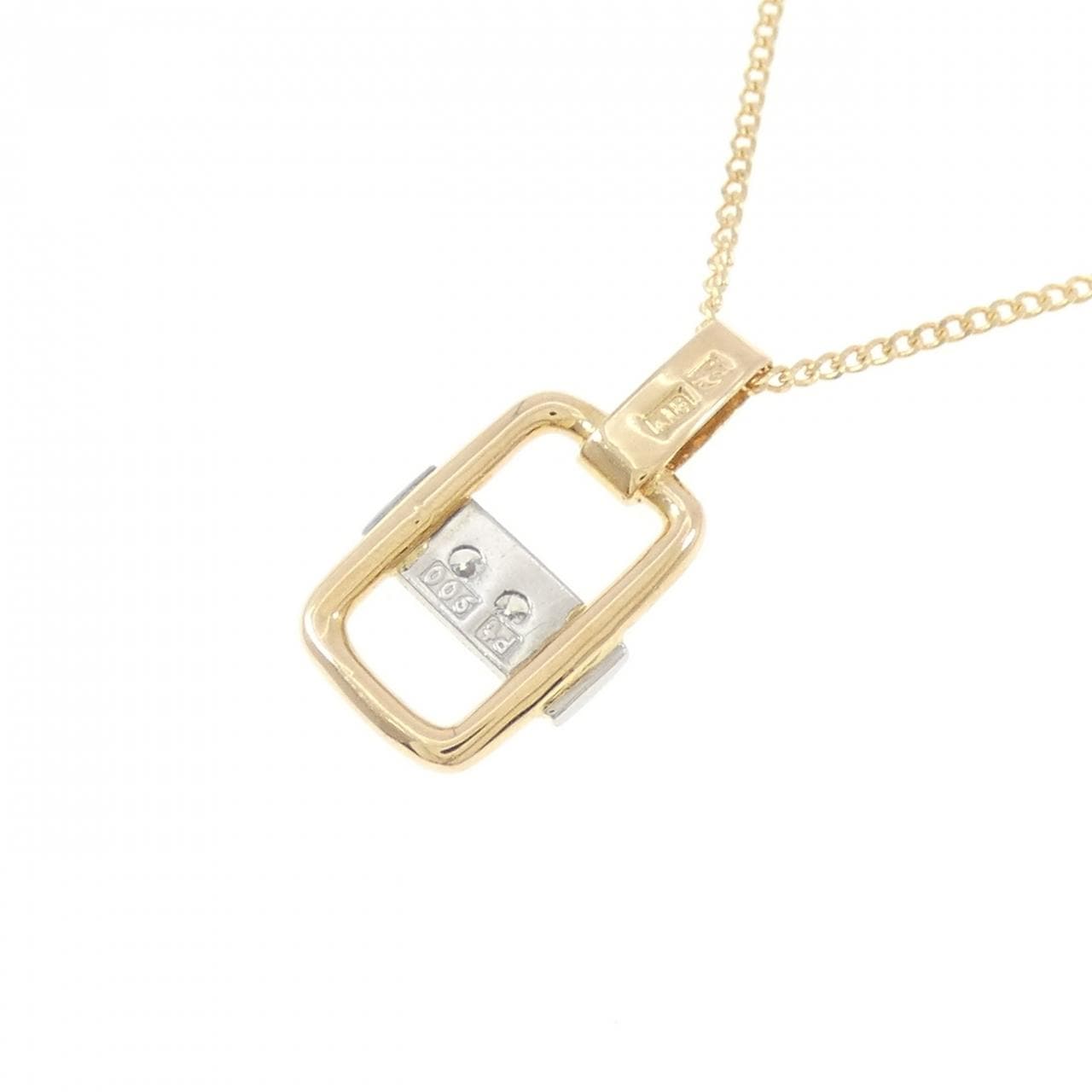 K18YG/PT900 ダイヤモンド ネックレス