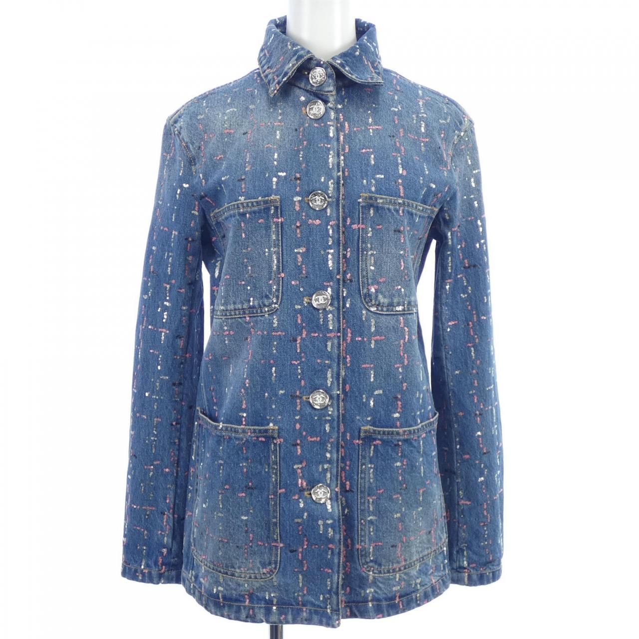 シャネル CHANEL METIERS D’ART LOOK 38 P75259V66855 23A デニムジャケット