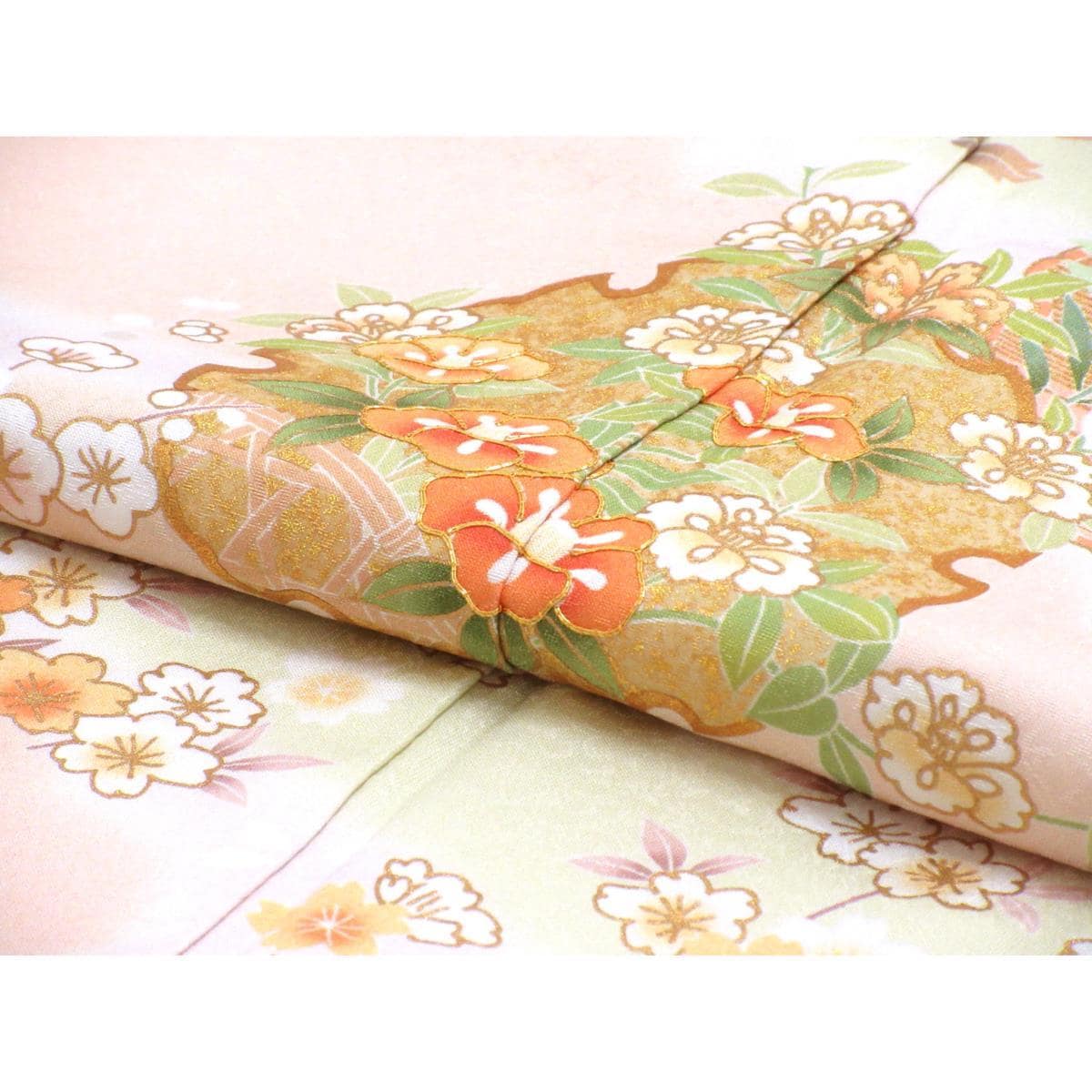 【未使用品】訪問着　友禅金彩加工