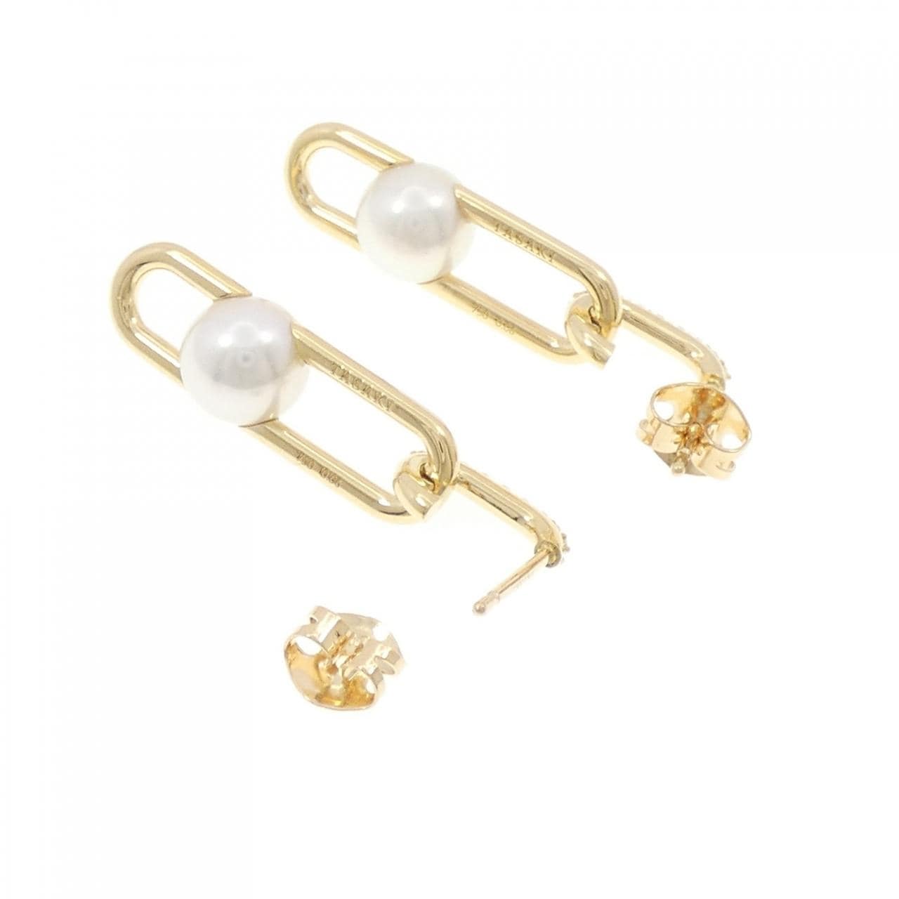 Tasaki Fine Link Earrings 7.7mm