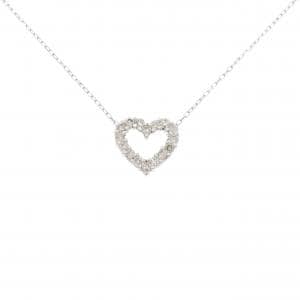 K10WG ハート ダイヤモンド ネックレス 0.30CT
