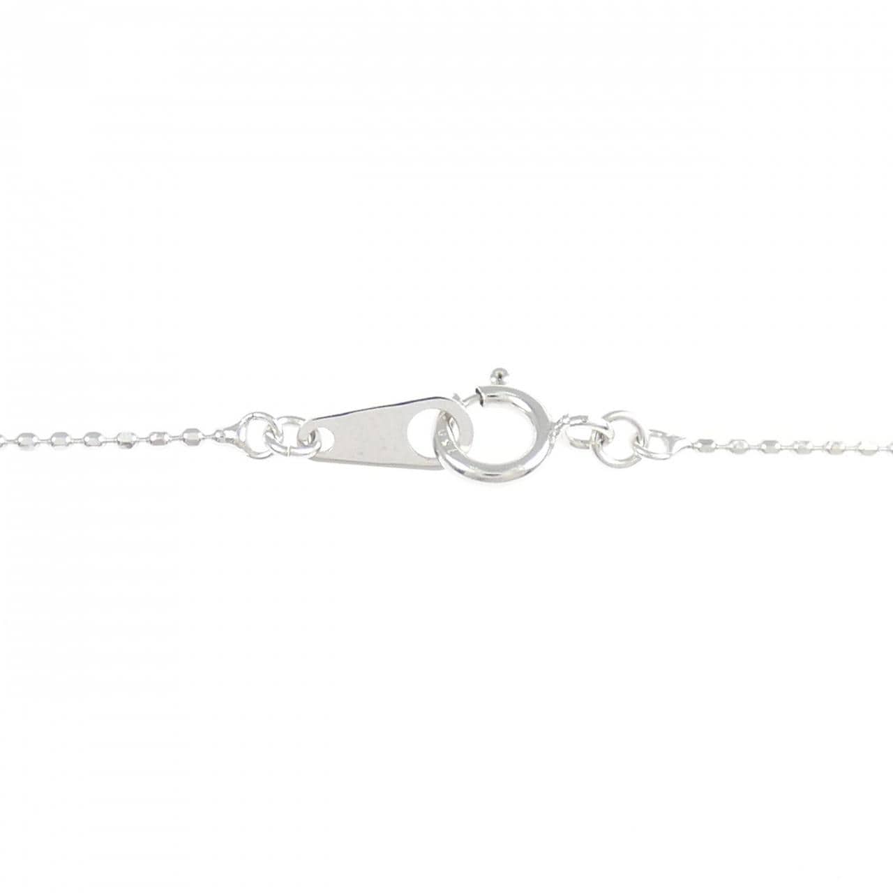 K18WG/750WG クロス ダイヤモンド ネックレス 0.15CT