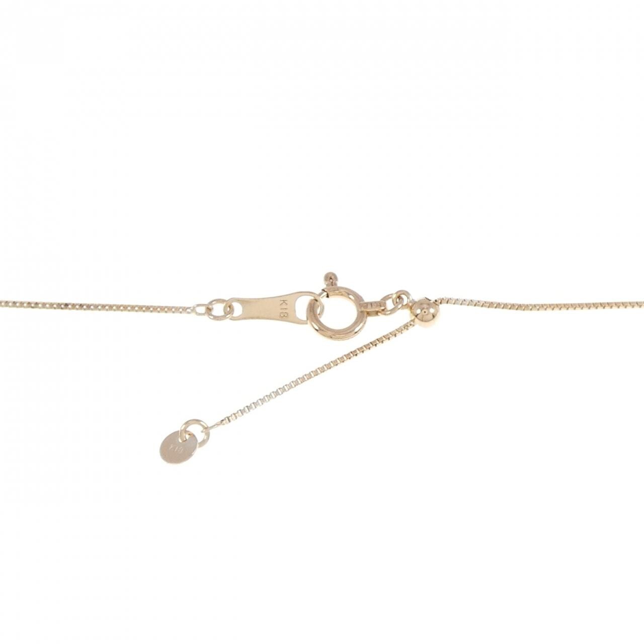 K18PG 2WAY ハート パヴェ ダイヤモンド ネックレス 0.50CT