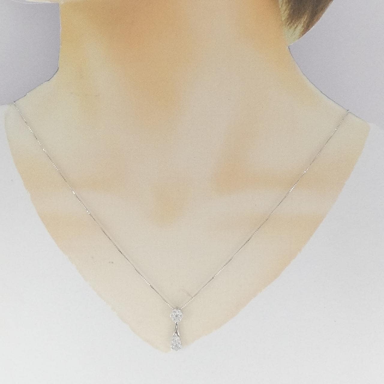 K18WG ダイヤモンド ネックレス 0.50CT
