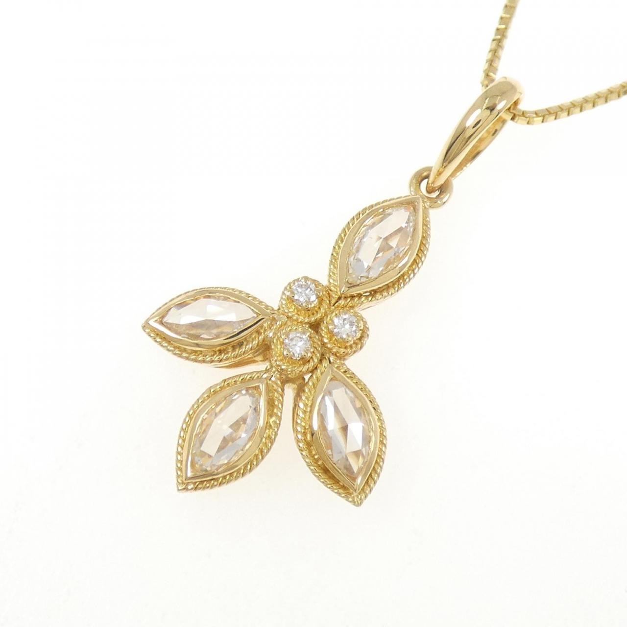 K18YG ダイヤモンド ネックレス 0.80CT