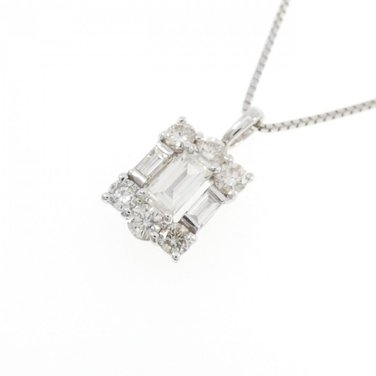 K18WG ダイヤモンド ネックレス 0.20CT