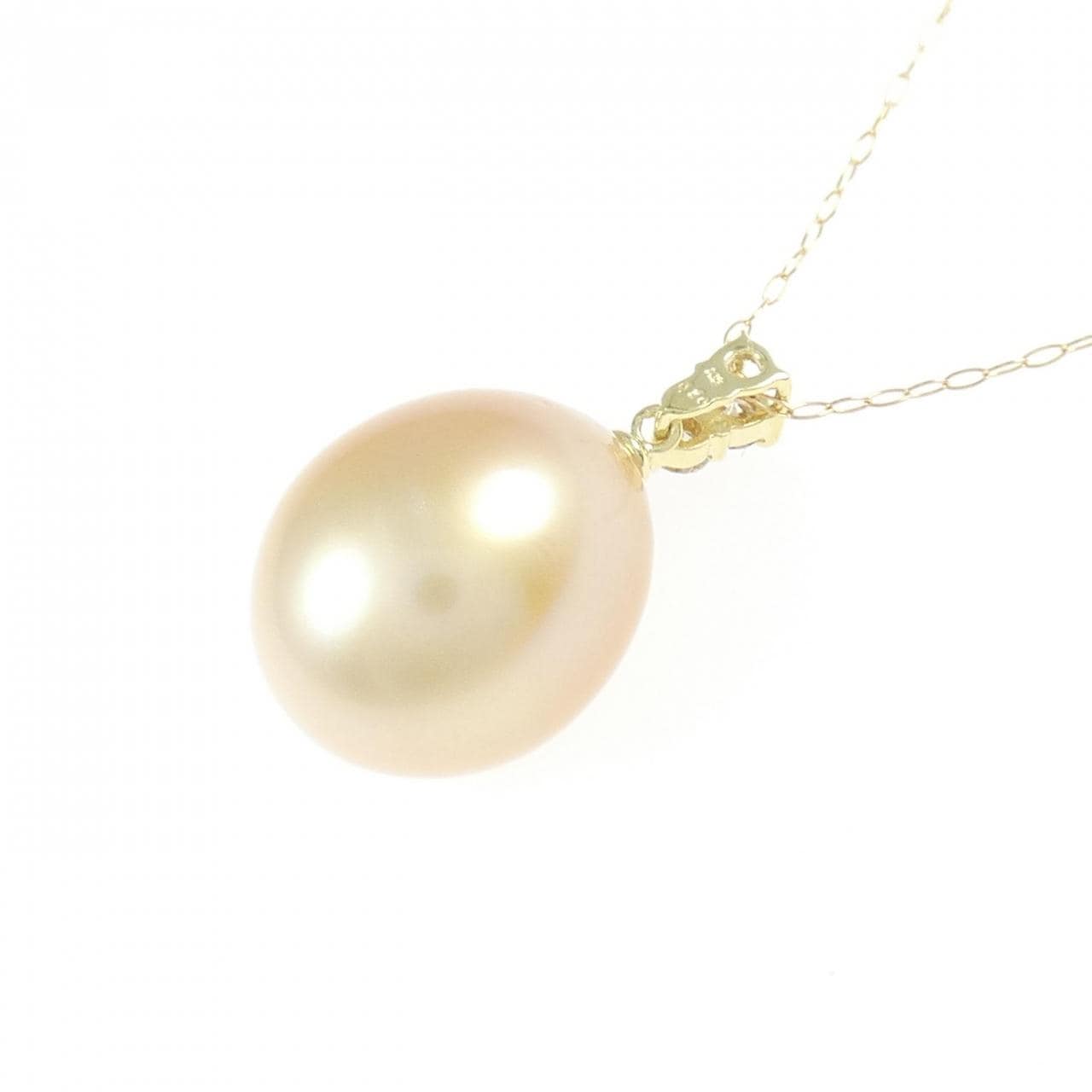 K18YG 白蝶パール ネックレス