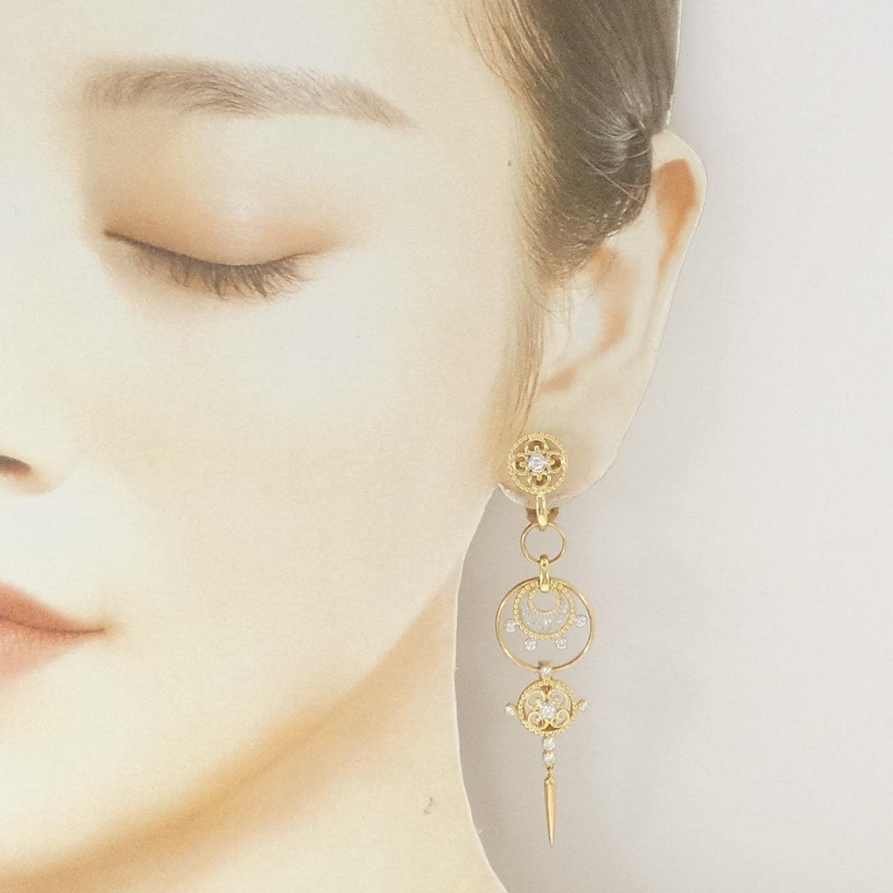 石川暢子 ダイヤモンド イヤリング 0.49CT