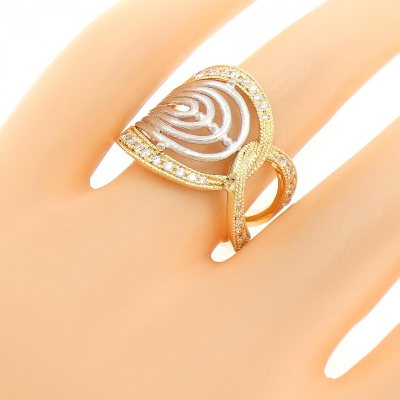 K18YG/K18WG Diamond ring 0.41CT