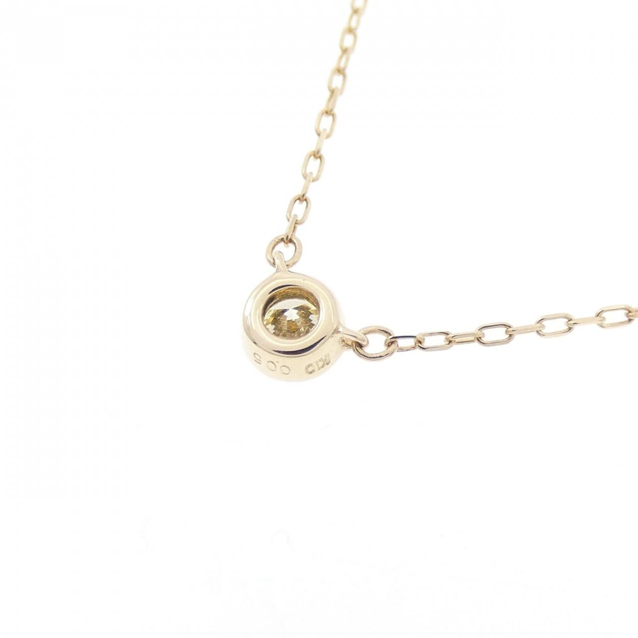 K10YG Solitaire Diamond Necklace 0.05CT