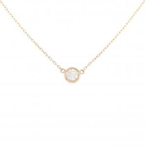 K18PG ソリティア ダイヤモンド ネックレス 0.10CT