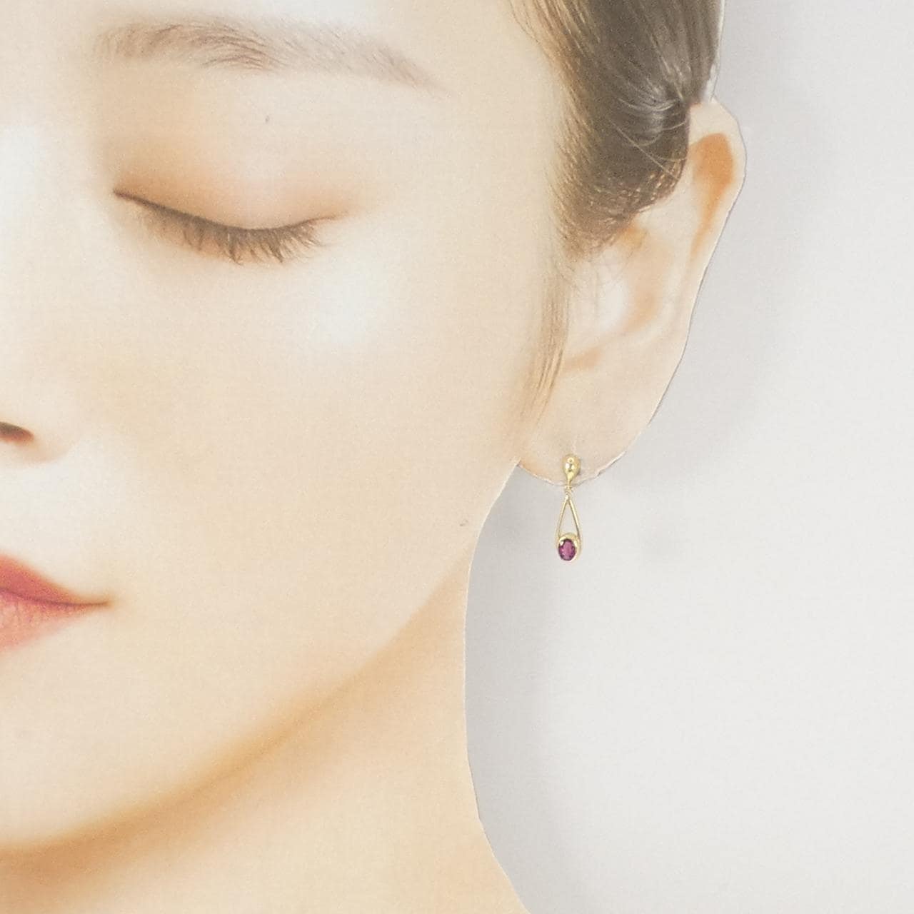 K18YG ルビー ピアス 0.41CT