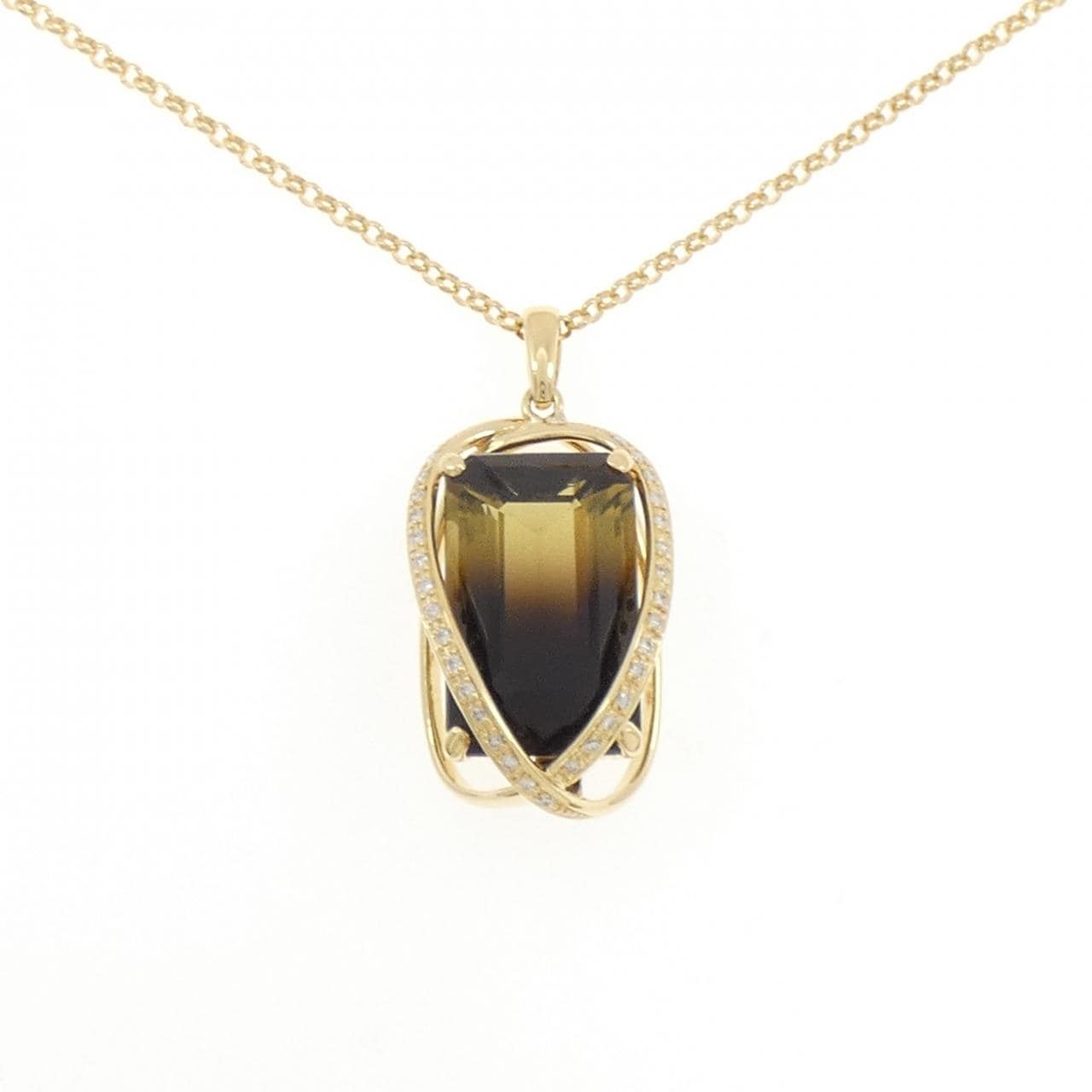 K18YG クオーツ ネックレス 31.34CT