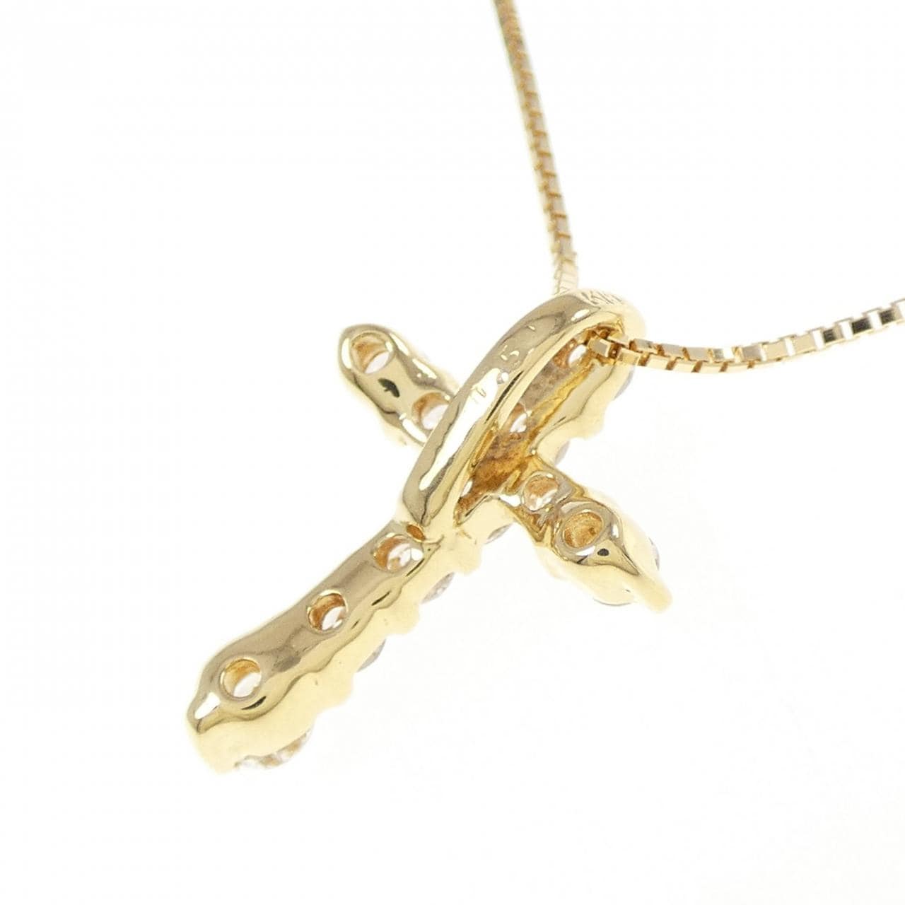 K18YG cross Diamond necklace 0.51CT