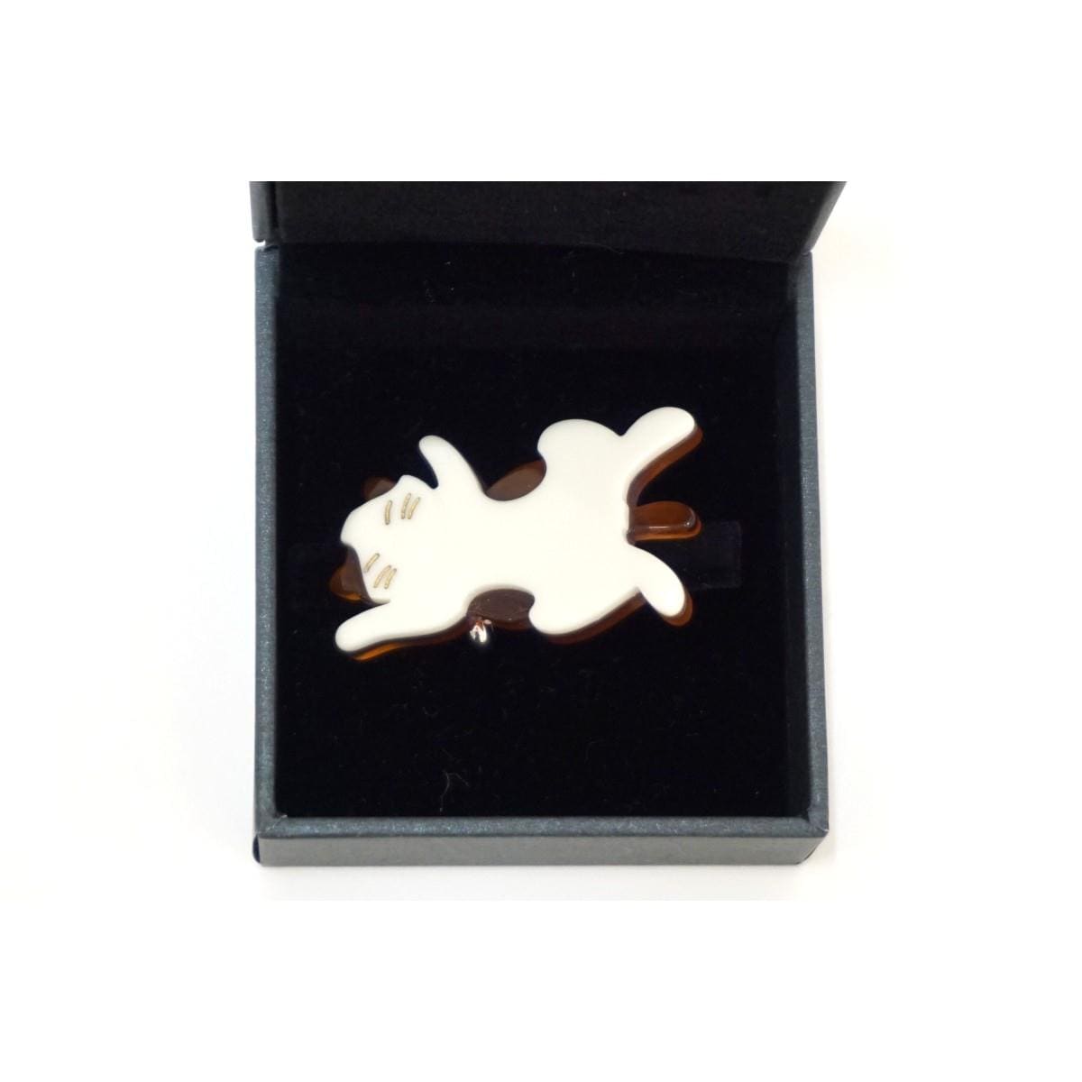【新品】帯留　ネコ