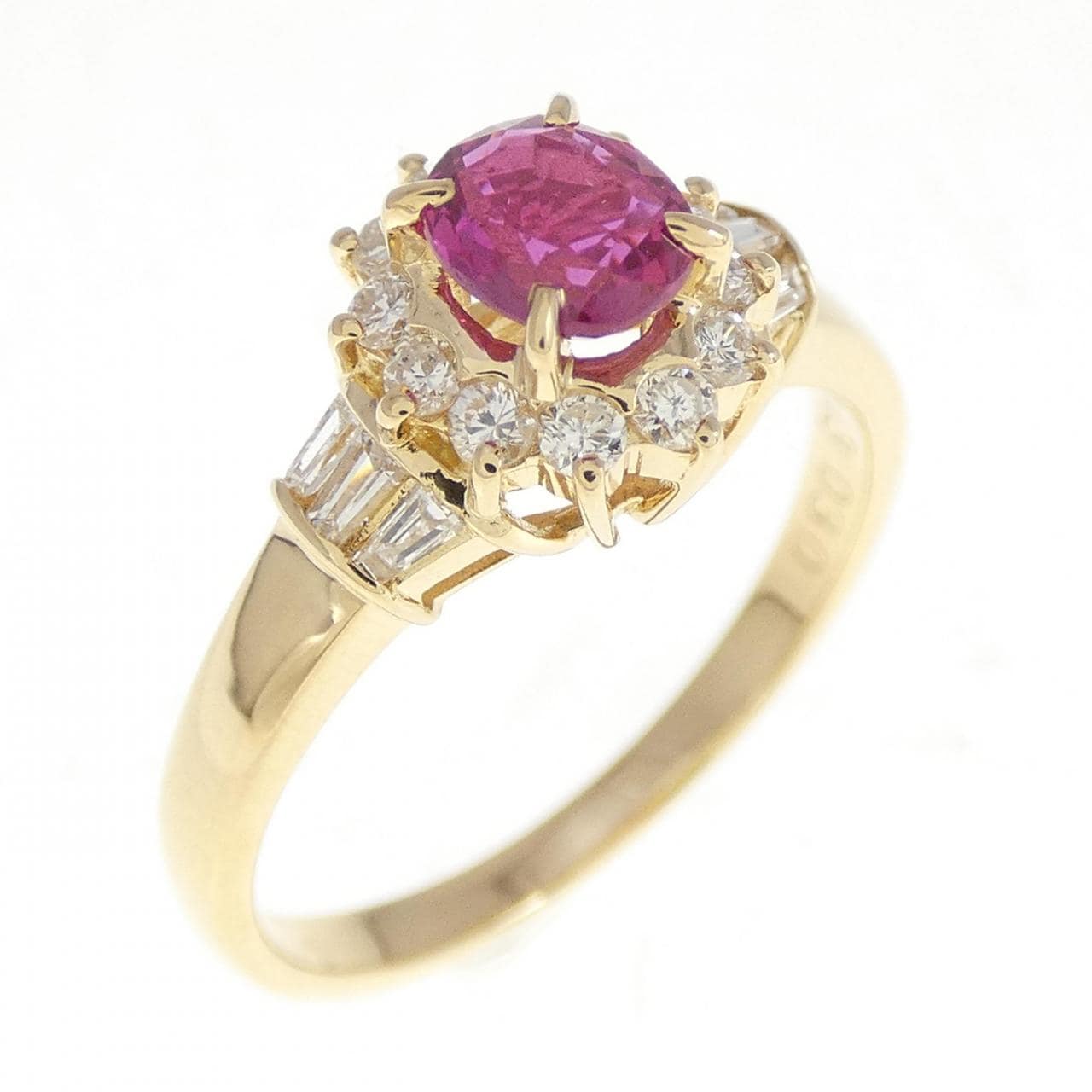 K18YG ruby ring 0.43CT