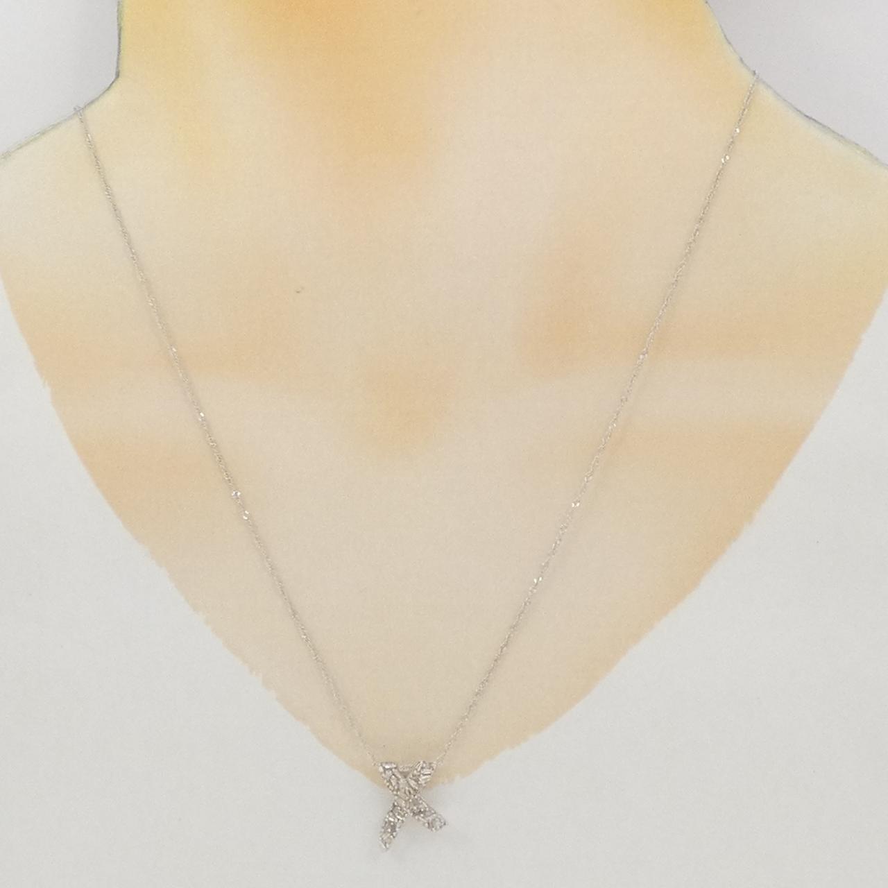 K18WG ダイヤモンド ネックレス 0.30CT