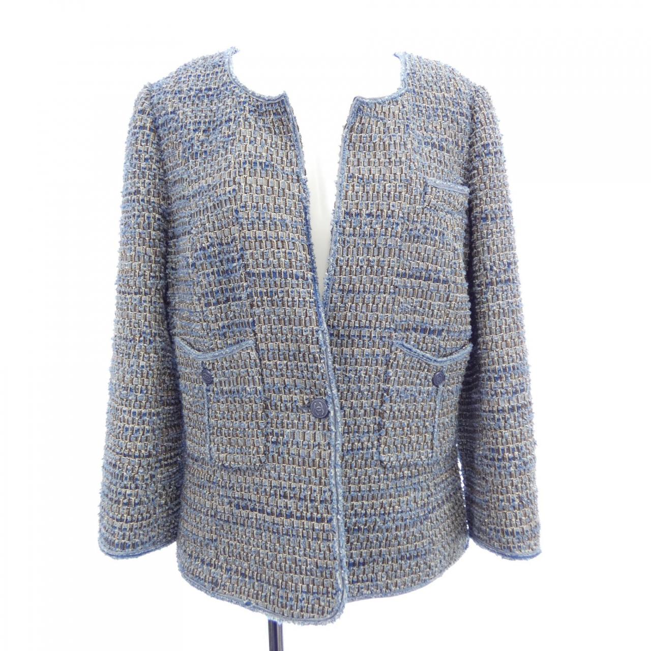 【ヴィンテージ】シャネル CHANEL P21052V12411 03P ノーカラージャケット