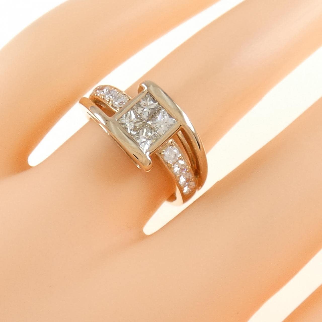 K18PG ダイヤモンド リング 1.00CT