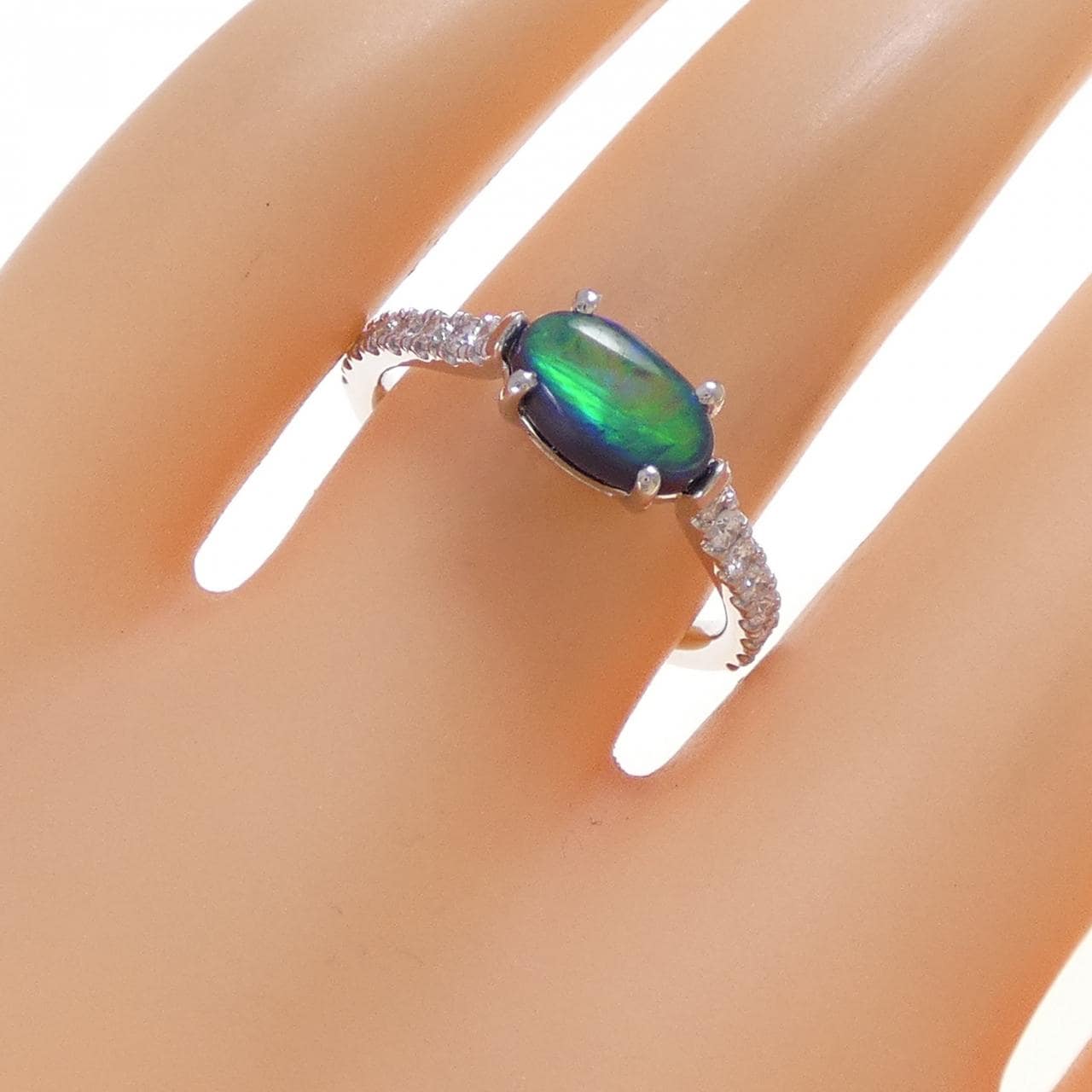 PT900 ブラックオパール リング 0.97CT