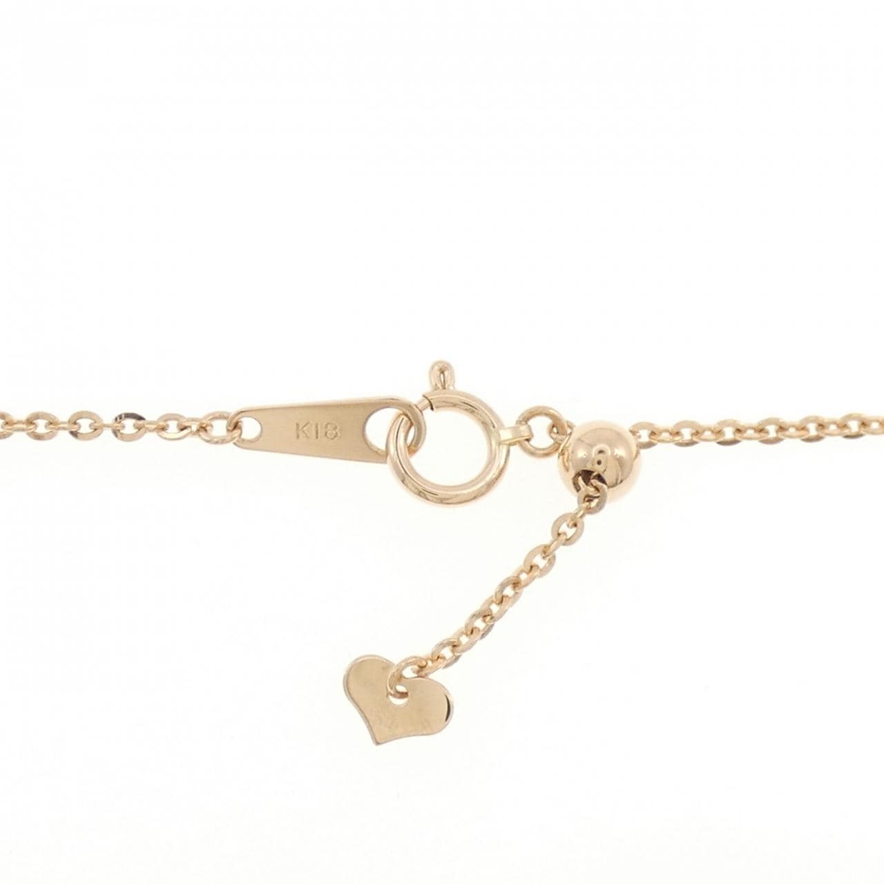 K18PG/PT900 フラワー ダイヤモンド ネックレス 0.93CT