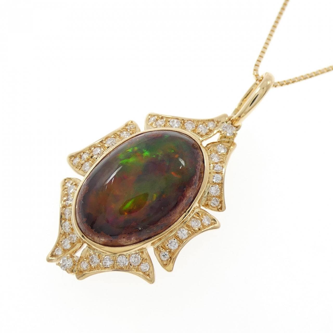 K18YG アイアンオパール ネックレス 6.76CT