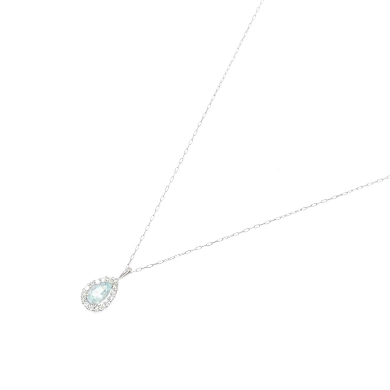PT900 アクアマリン ネックレス 0.15CT