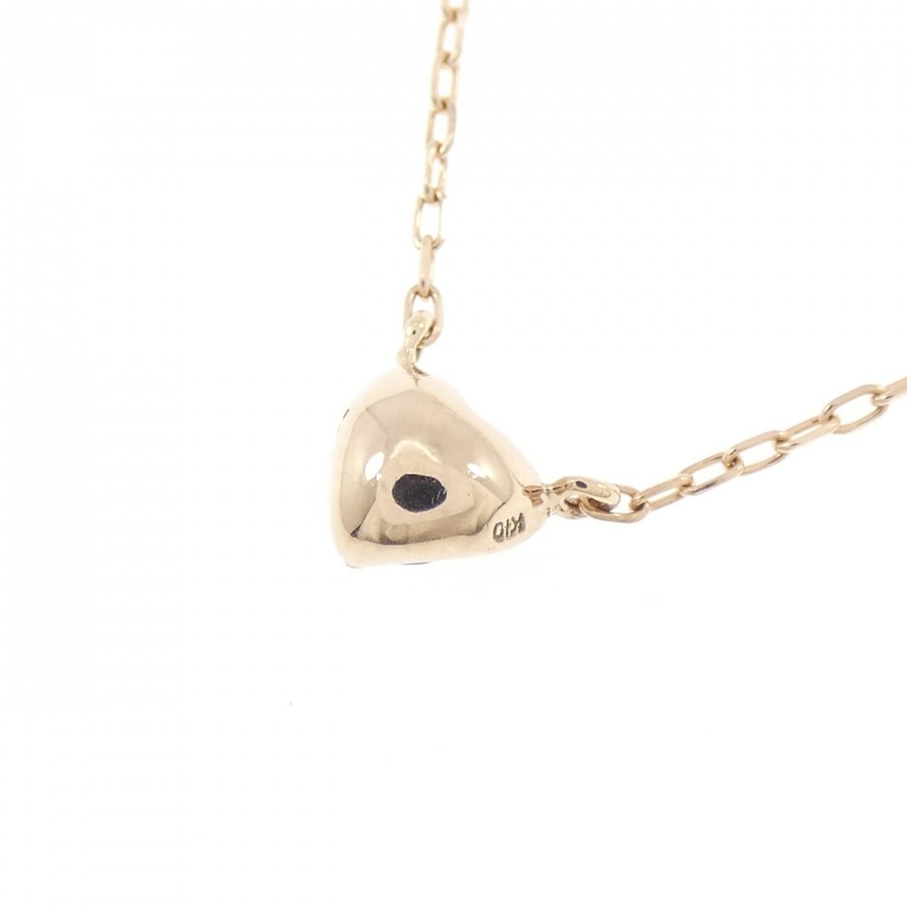 K10PG ハート ダイヤモンド ネックレス 0.10CT