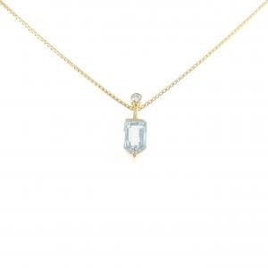 K18YG アクアマリン ネックレス 0.41CT