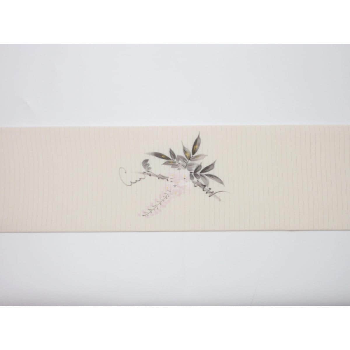 【未使用品】夏名古屋帯　絽塩瀬染帯　友禅金彩加工