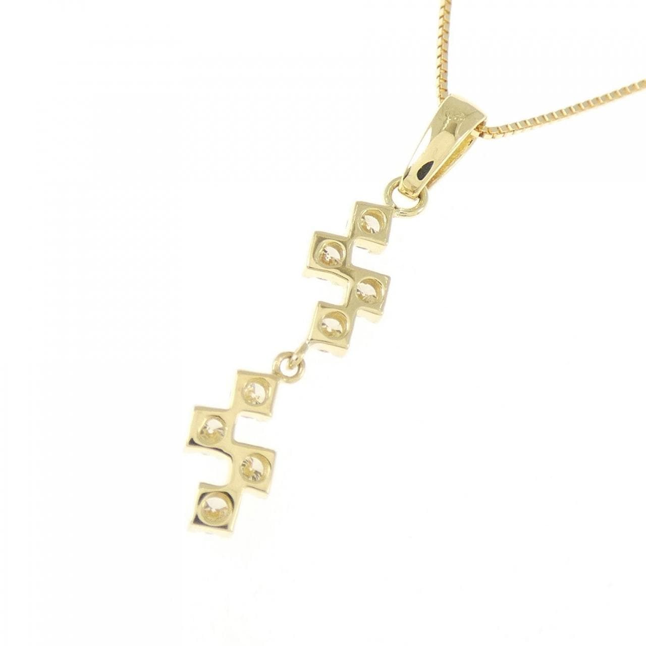 K18YG ダイヤモンド ネックレス 0.10CT