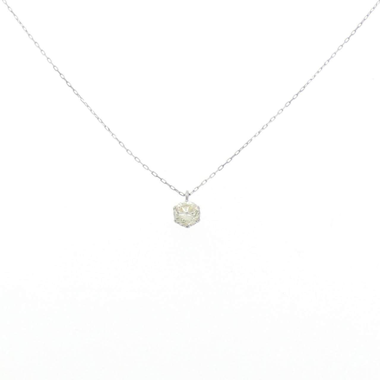 PT900 ソリティア ダイヤモンド ネックレス 0.386CT