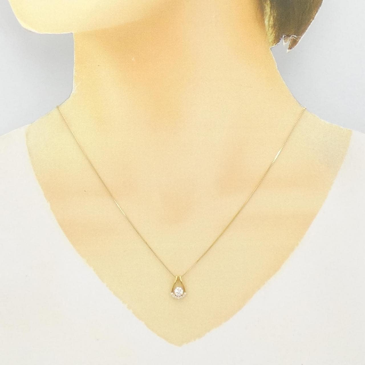 [BRAND NEW] K18YG Diamond Necklace 0.287CT H SI2 VG