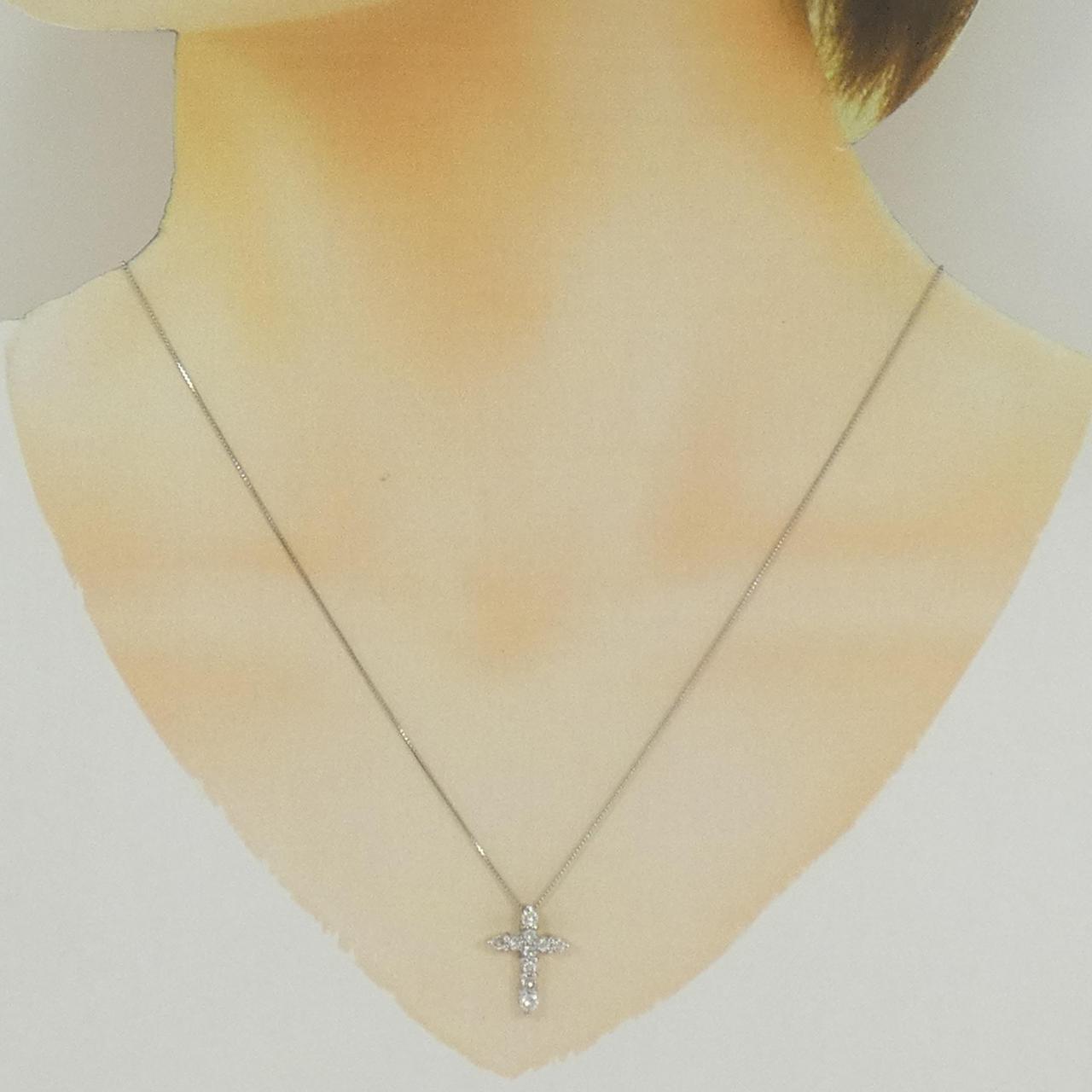 PT900/PT850 クロス ダイヤモンド ネックレス 0.50CT