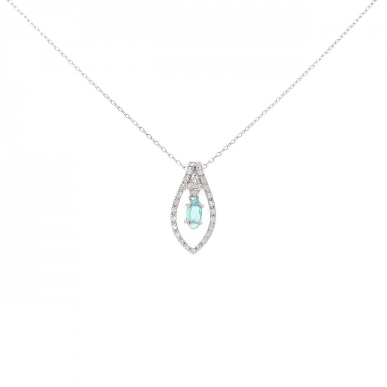 K18WG パライバトルマリン ネックレス 0.11CT