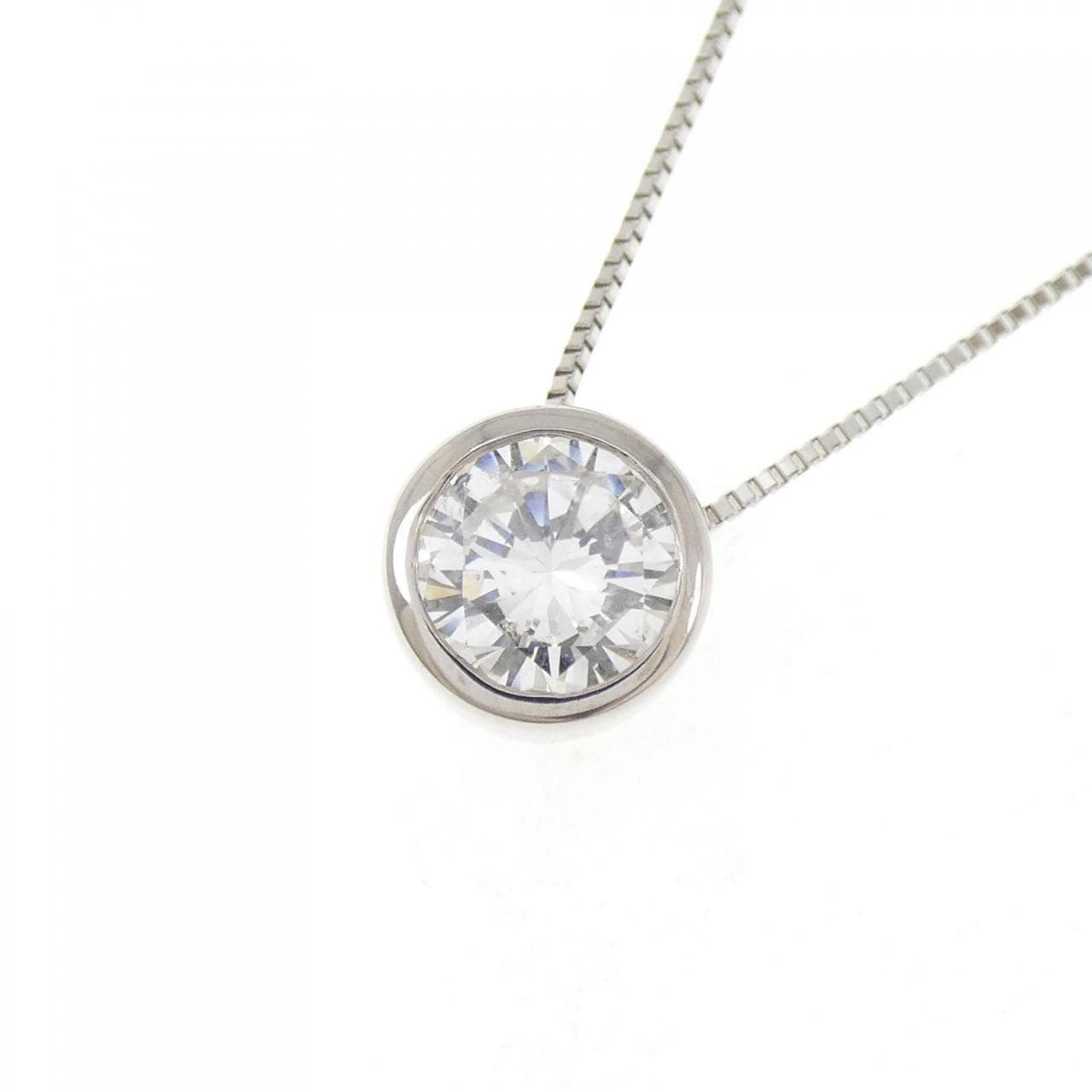 PT900/PT850 ソリティア ダイヤモンド ネックレス 1.381CT
