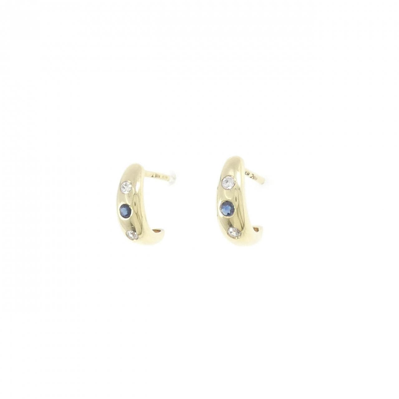 585YG サファイヤ ピアス