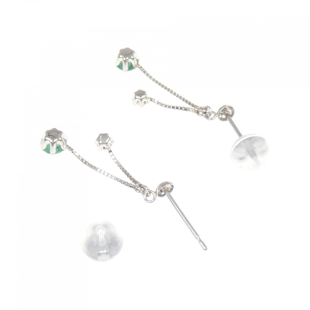 PT900 エメラルド ピアス 0.31CT