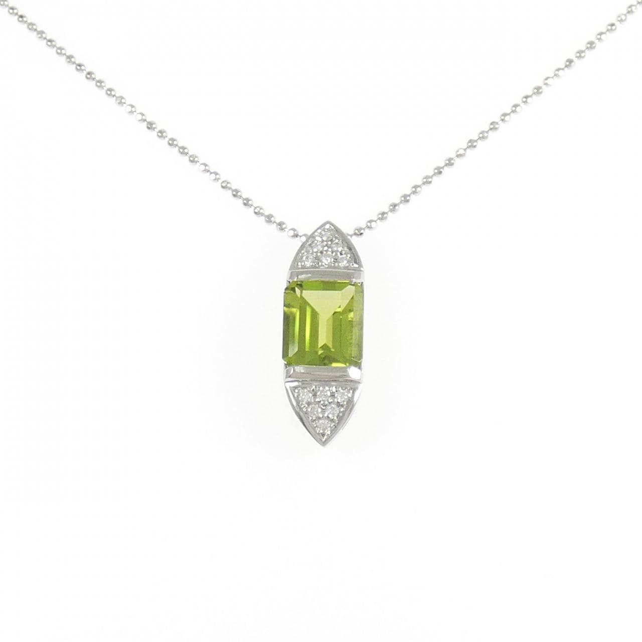PT900/PT850 ペリドット ネックレス 2.96CT